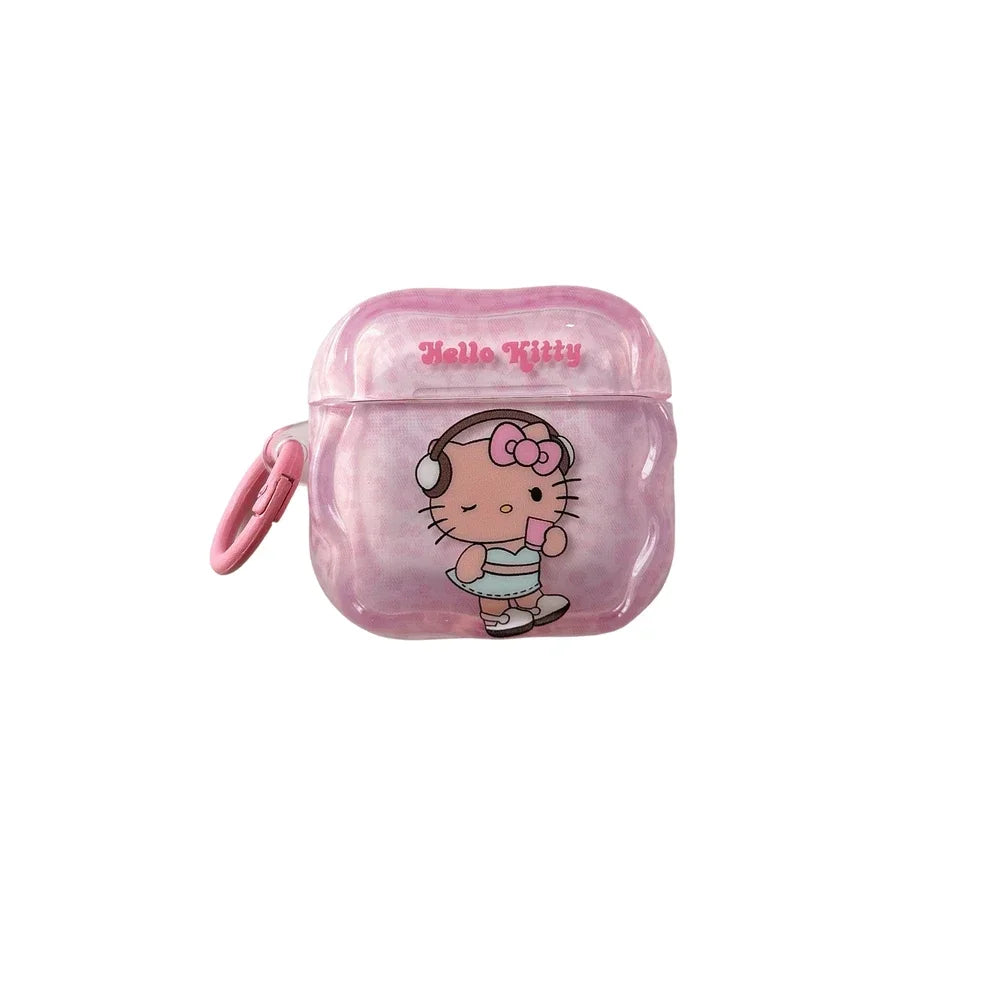 Leopard Hello Kitty Wireless Earbuds – Cute Design, Crystal Sound & All-Day Comfort