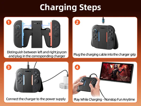 Charging grip compatible with Switch 2 joycon