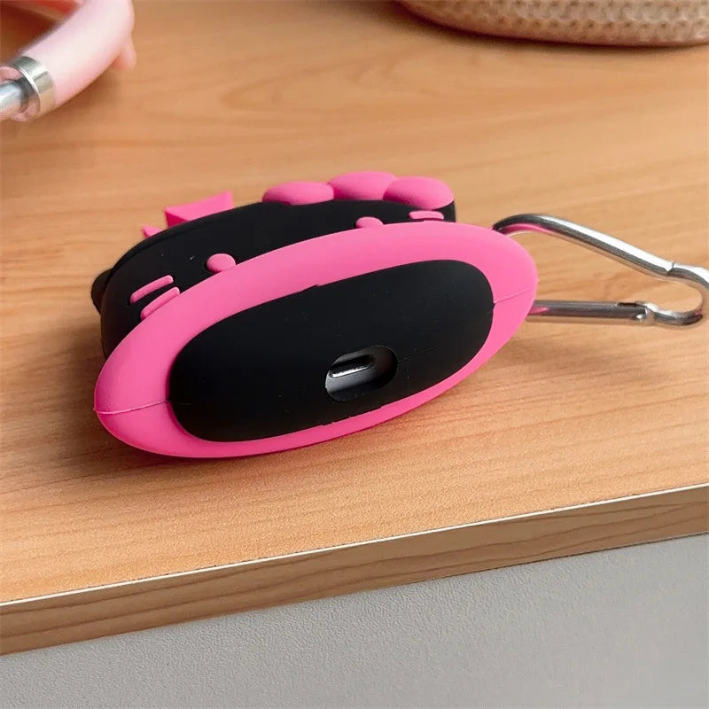 Sanrio Hello Kitty Silicone AirPods Case – Cute Protective Cover with Hook for AirPods 1/2/3/4/Pro