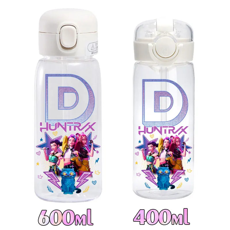 K-Pop Demon Hunters  – Rumi, Mira & Zoey Kids Straw Cup (600/400 ML) | Cute Gourd-Style Water Bottle!