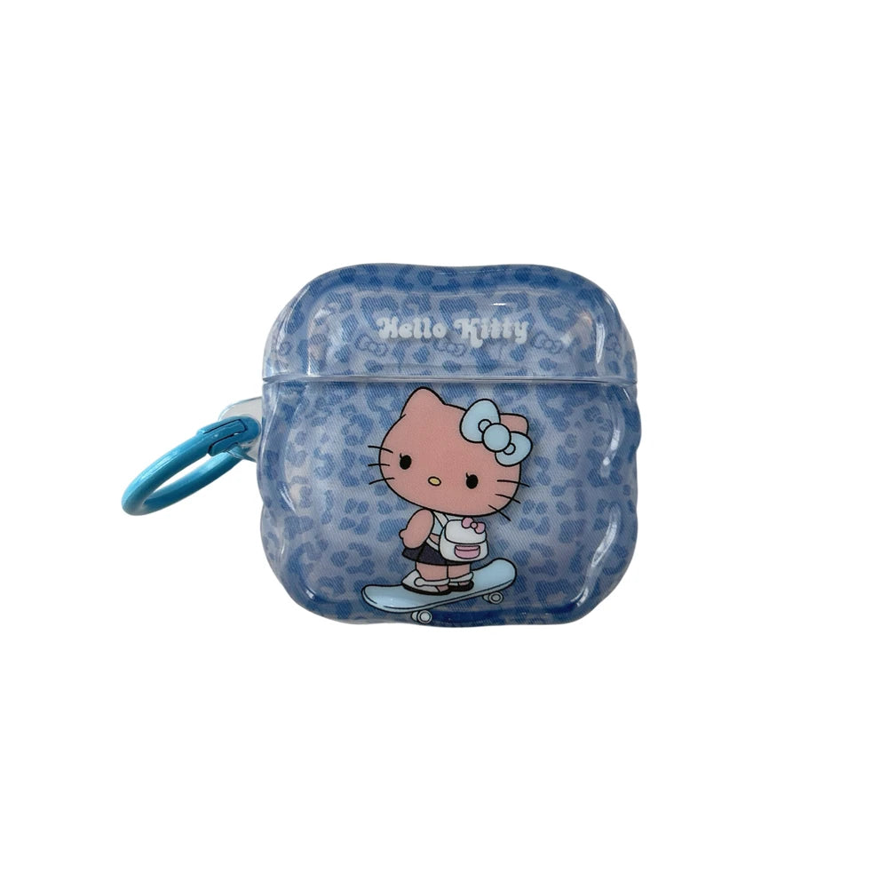 Leopard Hello Kitty Wireless Earbuds – Cute Design, Crystal Sound & All-Day Comfort