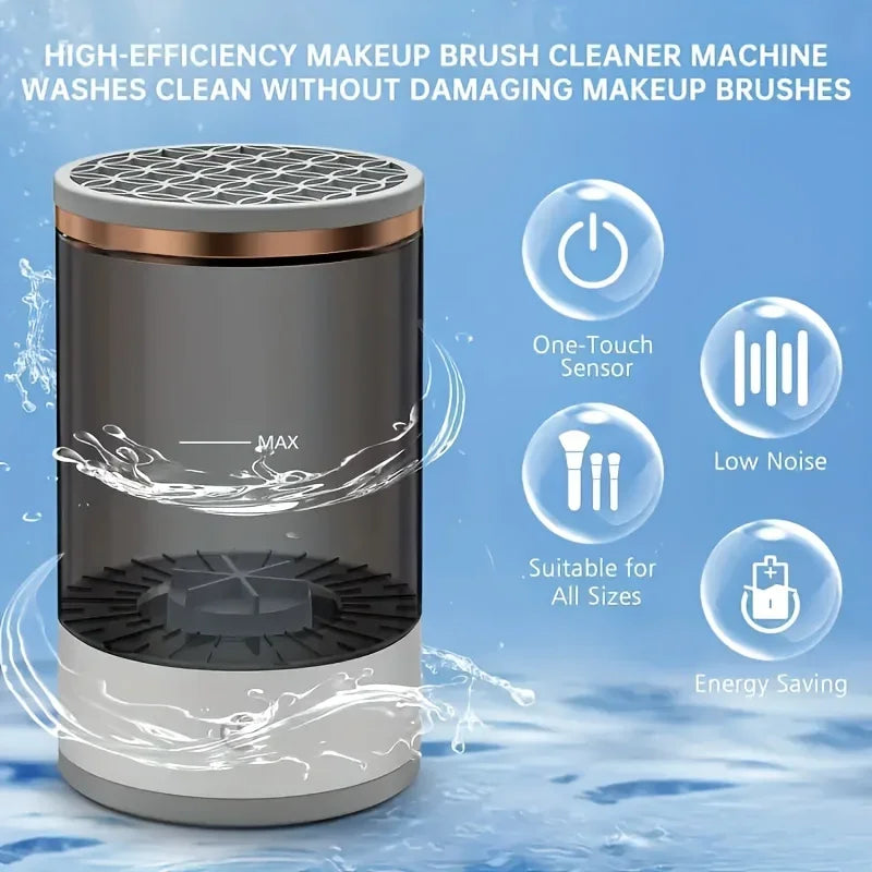 USB Powered Makeup Brush Cleaner – Odorless, Battery-Free, Plug-and-Play Brush Washer & Dryer