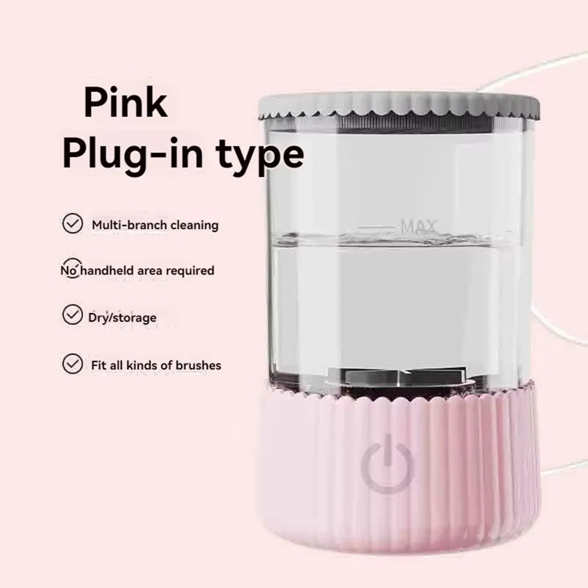 Portable Electric Makeup Brush Cleaner — USB Automatic Quick-Clean & Dry Stand Device