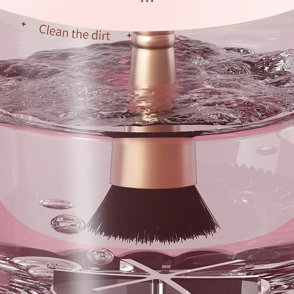 Portable Electric Makeup Brush Cleaner — USB Automatic Quick-Clean & Dry Stand Device