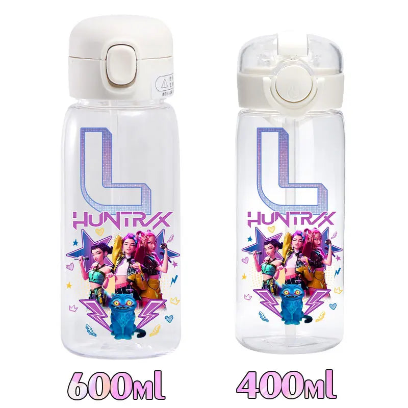 K-Pop Demon Hunters  – Rumi, Mira & Zoey Kids Straw Cup (600/400 ML) | Cute Gourd-Style Water Bottle!