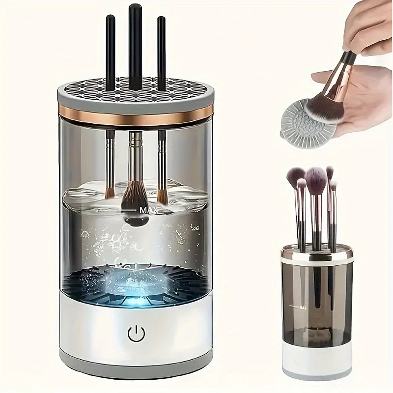USB Powered Makeup Brush Cleaner – Odorless, Battery-Free, Plug-and-Play Brush Washer & Dryer
