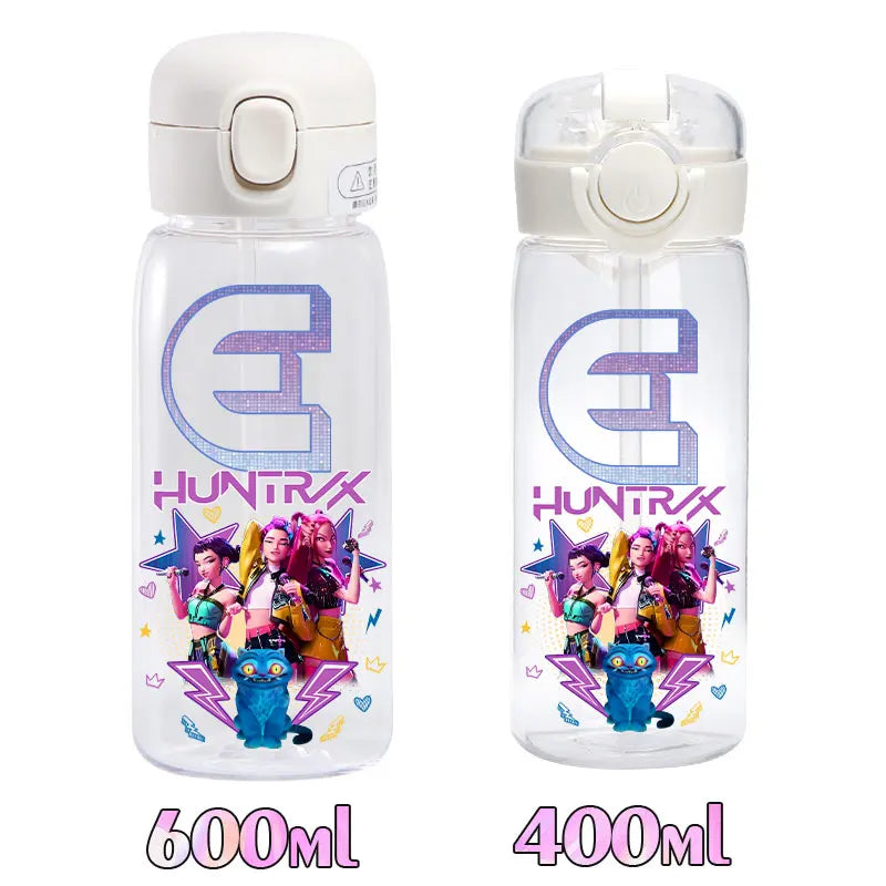 K-Pop Demon Hunters  – Rumi, Mira & Zoey Kids Straw Cup (600/400 ML) | Cute Gourd-Style Water Bottle!