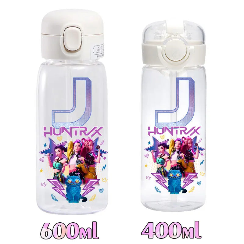 K-Pop Demon Hunters  – Rumi, Mira & Zoey Kids Straw Cup (600/400 ML) | Cute Gourd-Style Water Bottle!