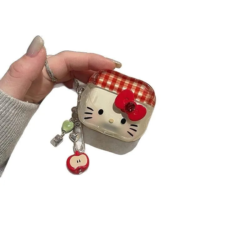 Cartoon Bow AirPods Case 🎀 – Kawaii Protection with an Anime Touch!