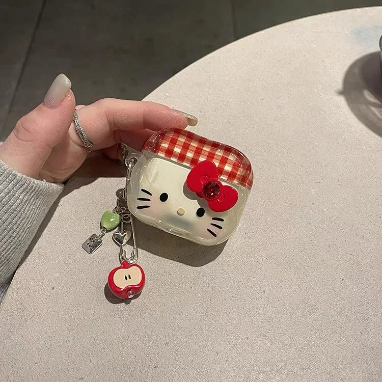 Cartoon Bow AirPods Case 🎀 – Kawaii Protection with an Anime Touch!