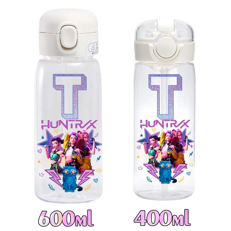 K-Pop Demon Hunters  – Rumi, Mira & Zoey Kids Straw Cup (600/400 ML) | Cute Gourd-Style Water Bottle!